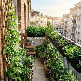 Balcony container garden