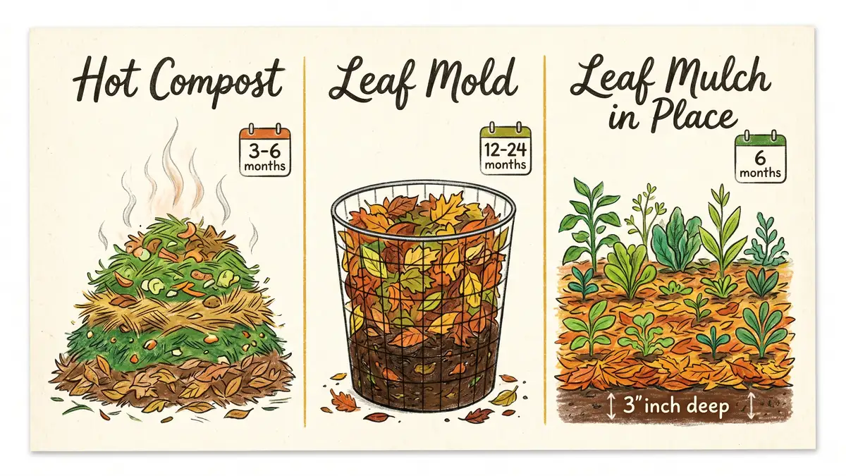 Infographic comparing C:N ratios of leaves, grass clippings, kitchen scraps and coffee grounds with target compost ratio