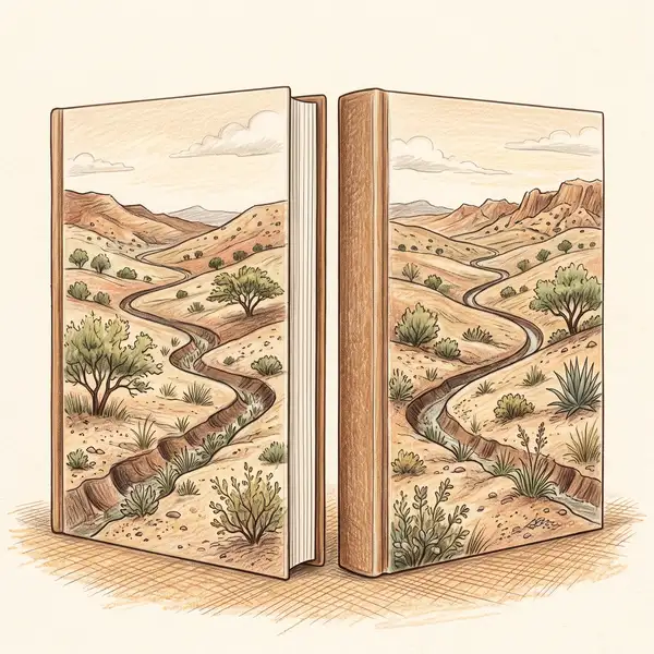 Illustration of a book about rainwater harvesting for drylands